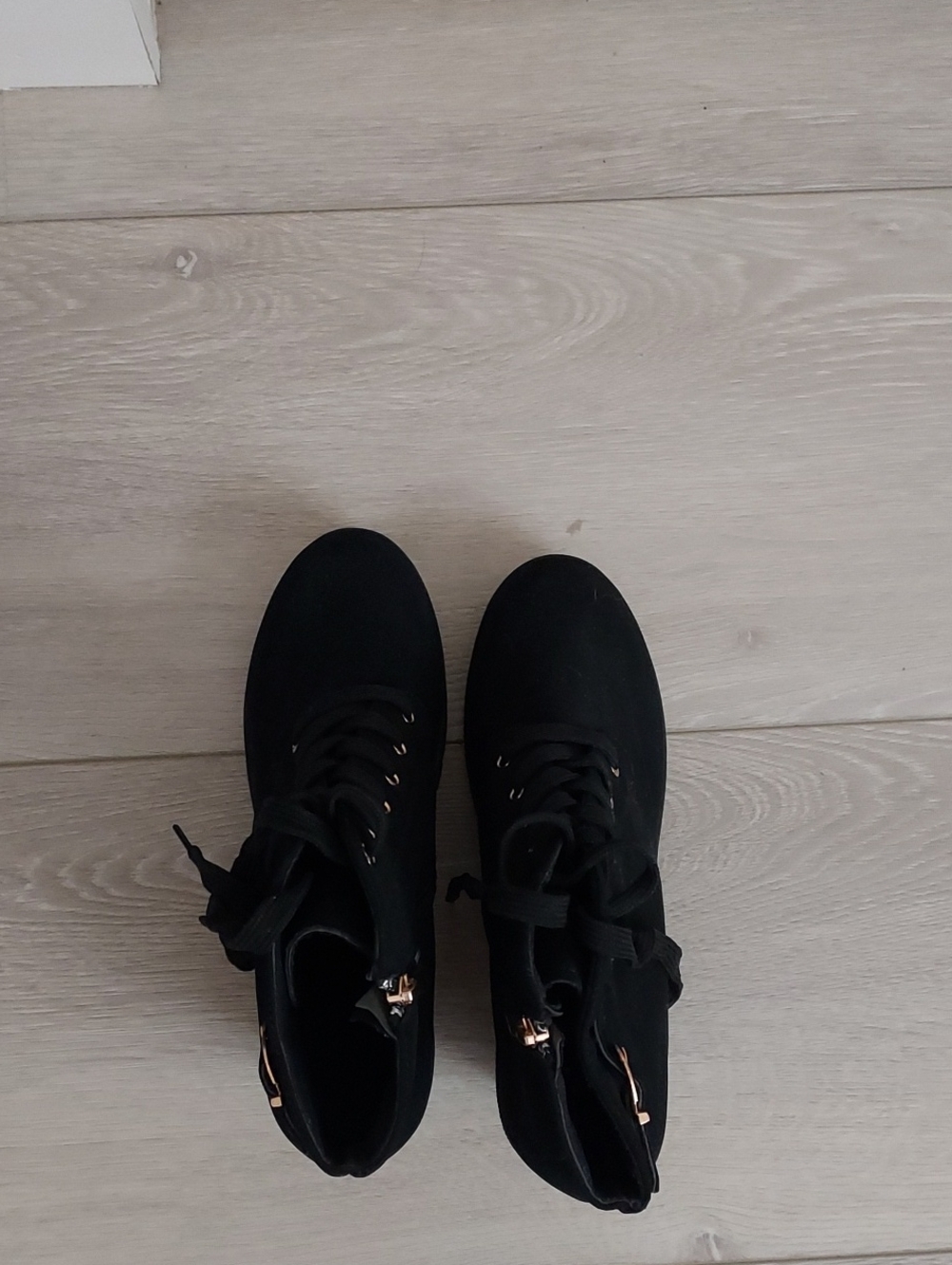 Women’s Black Lace-Up Ankle Boots